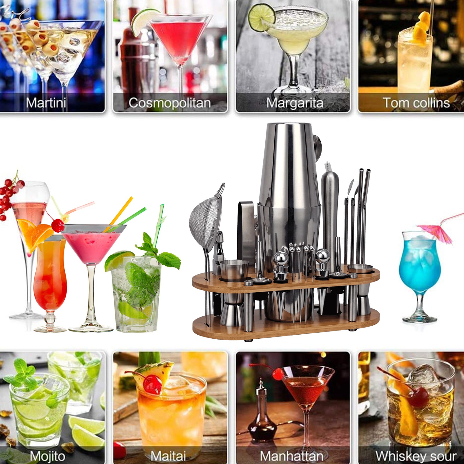 Miniatura 5 de Kit De Coctelería Bar Profesional 24 PZS